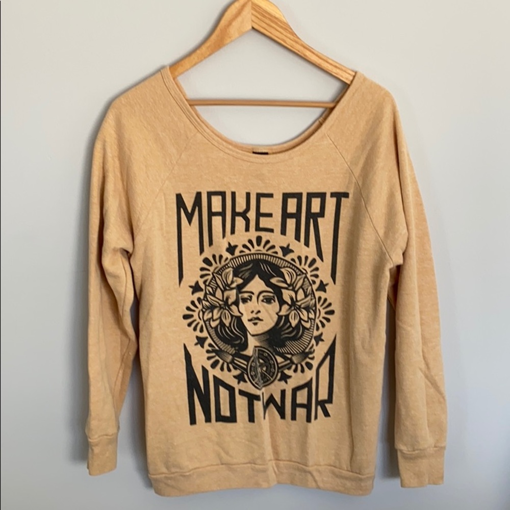 Mustard yellow Obey crew neck